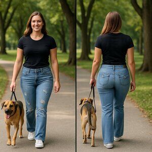 U.S. Polo Assn. Cassidy Bootcut Distressed mid-rise Jeans - size 8‎